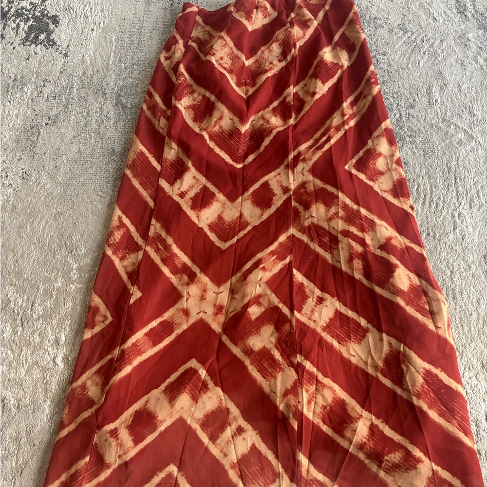 Stylish Red and Cream Women's Skirt